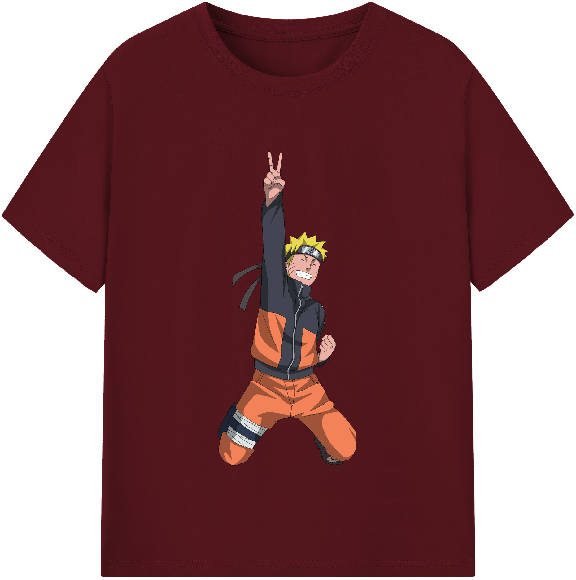 （画像用） NARUTO -ナルト- うずまき ナルト Uzumaki Naruto 綿100％半袖Tシャツ（フロントプリント）